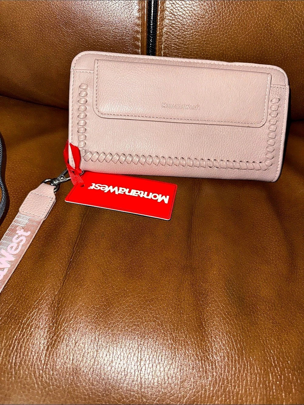 Montana West Zip-Around Wristlet in Pink NWT